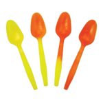 Frozen Dessert Supplies Crazy Color Changing Spoons, Magically Changes From Yellow to Orange When Cold – Many Colors & Fast Shipping! 100 Count