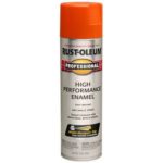 Rust-Oleum 7555838 Professional High Performance Enamel Spray Paint, Safety Orange, 15-Ounce