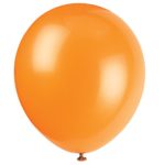 12″ Latex Pumkin Orange Balloons, 10ct