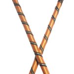 Dandiya Sticks – Wooden stick, Pair of 2 Orange Color Dandiya Shimmer Lace Design, Special Navaratri Ocassion