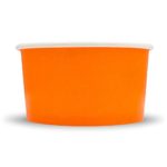 Frozen Dessert Supplies 6 oz Orange Paper Ice Cream Cups – Comes In Many Colors & Sizes! Fast Shipping! 50 Count