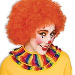 Unisex Afro Wig/ Assorted Color Clown Wigs, Orange, One Size