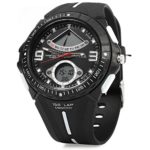 ELEOPTION® Men Sports Digital Watch Dual Movt Day Date LED Backlight Waterproof Quartz Bracelet Digital Wrist Watch