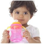 Nuby 2-Pack Two-Handle No-Spill Super Spout Grip N’ Sip Cup, 8 Ounce, Colors May Vary