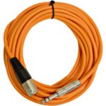 Seismic Audio – SATRXL-M25Orange – 25 Foot Orange XLR Male to 1/4 Inch TRS Patch Cable Snake Cords – Balanced