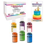 6 Food Color Neon US Cake Supply by Chefmaster Liqua-Gel Paste Cake Food Coloring Set – The 6 Most Popular Neon Colors in 0.75 fl. oz. (20ml) Bottles