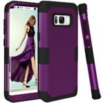 Galaxy S8 Plus Case, KAMII 3in1 [Shockproof] Drop-Protection Hard PC Soft Silicone Combo Hybrid Impact Defender Heavy Duty Full-Body Protective Case Cover for Samsung Galaxy S8 Plus (Purple+Black)