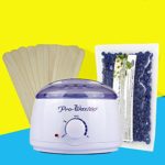SMYTShop Wax Warmer Electric Hair Removal Easy Waxing Warmers Melting Pot Depilatory Machine+100g Hair Removal Bean+20 Wiping Sticks (A)