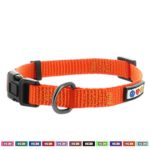 Pawtitas Pet Soft Adjustable Solid Color Nylon Puppy / Dog Collar Small 5/8 Inch Orange