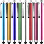 Stylus, iCrews Capacitive Stylus Ultra-sensitive,Scratch and Fingerprint Resistant Pen for iPad Pro/Air, Mini,Nexus 5/7,iPhone 7/6s Plus, Galaxy Tab,Silver, Black,Green, Purple & Pink Pen (10-Pack)