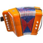 SKY Accordion Orange Color 7 Button 2 Bass Kid Music Instrument Easy to PlayGREAT GIFT
