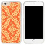 Rikki Knight Autumn Orange Color Damask Design iPhone 6 Case Cover-Clear