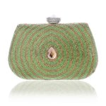 Damara Womens Circle Diamond Color Block Hardcase Party Clutch