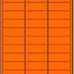600 Label Outfitters 2-5/8 x 1 Fluorescent Neon Orange Color Address Labels, 20 Sheets