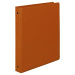 Samsill 1 Inch Value Document Storage 3 Ring Binder, Round Ring, 11 x 8.5 Inches, Burnt Orange (11312)