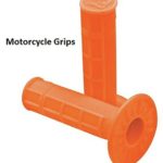 Motorcycle protaper DIRT PIT BIKE MOTOCROSS 7/8″ HANDLEBAR RUBBER GEL Handle Grips W/ BAR END brake hands Handle grip full color (ORANGE)