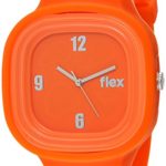 Flex Watches Quartz Plastic and Silicone Casual Watch, Color:Orange (Model: Flex6)