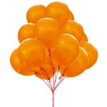 UTOPP 12 Inches Orange Balloons Premium Latex Balloons Plain Color 9.87 Oz/bag Pack of 100