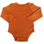 Orange Buzz Babyware Unisex VIVID Color, Generious Sized, Long Sleeve Onesie (0-6m)