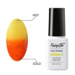 FairyGlo Thermal Color Changing Gel Polish Soak Off UV LED Chameleon Magic Nail Art 8ML Glitter Orange – Glitter Yellow 5735