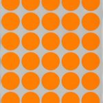Round Label colored Dot Stickers 19mm 3/4 inch – Neon Orange – 1000 Pack by Royal Green