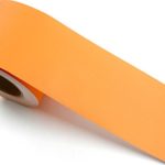 Peel & Stick Border Sticker Solid Orange Color Contact Paper Self-adhesive Removable Border Roll SG38 (P4804-2) : 3.93 inch by 16.40 feet