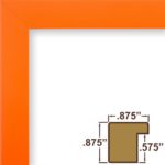 Craig Frames 140649 8 by 10-Inch Picture Frame, Solid Wood, Smooth Finish, .875-Inch Wide, Orange