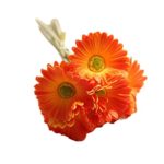 Fake Flower, Leewa PU Artificial Gerbera Bouquet Wedding Bouquet Party Home Decor (Orange)