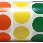 3/4″ .75 Inch Round Color Coding Dot Labels – Bulk Pack – One Roll Each Red, Yellow, Green, Blue, Orange – 500 Per Color – 2,500 Total Stickers
