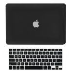 Top Case 2 in 1 Retina 13-Inch (13″ Diagonally) Rubberized Hard Case Cover for MacBook Pro 13.3″ with Retina Display Model: A1425/A1502 (Release 2013) & Matching Color Keyboard Cover+TOP CASE Mouse Pad – Black