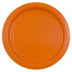 JAM Paper Round Paper Party Plates – Medium – 9″ – Orange – 20/pack