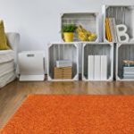 Soft Shag Area Rug 7×10 Plain Solid Color ORANGE – Contemporary Area Rugs for Living Room Bedroom Kitchen Decorative Modern Shaggy Rugs