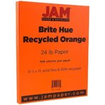 JAM Paper Bright Color Paper – 8.5″ x 11″ – 24 lb Brite Hue Orange Recycled – 100/pack