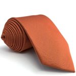 Shlax&Wing Solid Color Orange Neckties Ties For Men Business Dress XL 57.5″ 63″ Skinny