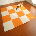 yazi Puzzle Exercise Mat Thick Foam Playmat for Baby Sky Orange Color , 17″ x 17″ x 0.43″, Tiles