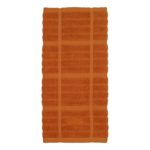 All-Clad Textiles 100-Percent Combed Terry Loop Cotton Kitchen Towel, Oversized, Highly Absorbent and Anti-Microbial, 17-inch by 30-inch, Solid Tangerine Orange
