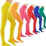 Women’s 80 Denier Semi Opaque Solid Color Footed Pantyhose Tights 2Pair/6Pair