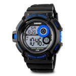 Aposon Mens Sport Military Watch, Running Army Wristwatch Water Resistant 50M Waterproof LED Digital with Stopwatch Unique Dial Fashion 7 Color Backlight