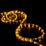 WYZworks 25′ feet Orange / Amber LED Rope Lights – Flexible 2 Wire Accent Holiday Christmas Party Decoration Lighting