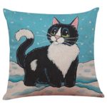 Howstar Cute Cat Home Decoration Pillow Cover Sofa Bed Throw Pillowcase (A)