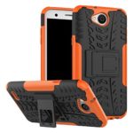 LG X Charge Case,LG Fiesta LTE Case,LG X Power 2 Case,Yiakeng Shock Absorbing Dual Layer Protective Fit Armor Phone Cases Cover Shell For LG Fiesta LTE,X Power 2,LV7 (Orange)