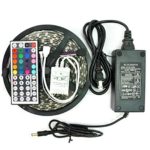 LED Strip Lights, eBoTrade RGB 5M/16.4 Ft Waterproof SMD 5050 300 LED Color Changing Flexible Rope Strip Light+44 Key IR Remote Control+Power Supply