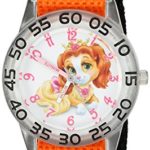 Disney Girl’s ‘Palace Pet’ Quartz Plastic and Nylon Watch, Color:Orange (Model: W002823)