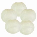Just Artifacts 16″ Ivory Paper Lanterns (Set of 5) – Click for more Chinese/Japanese Paper Lantern Colors & Sizes!