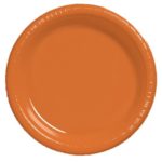 Creative Converting Touch of Color 20 Count Plastic Dinner Plates, Sunkissed Orange