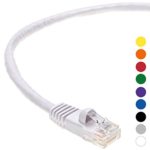 InstallerParts CAT6 Ethernet Cable 15 FT White – UTP Booted Internet Cord – Professional Series – 10 Gigabit/Sec Network / High Speed Internet Cable – Internet Cord , 550MHZ