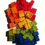 Lego 2×2 Bricks, 50 Count, (Red, Orange, Yellow, Lime, Blue) by BrickheadCFO