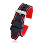 Silicone Rubber Watch Strap Sport Diver Watch Band Black Red Orange Blue Gray 20mm 22mm 24mm 26mm