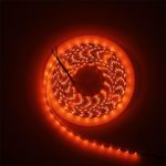 ALITOVE 16.4ft Orange LED Flexible Strip Light lamp 3528 SMD 5M 300 LEDs Black PCB Waterproof IP65 12V DC for home hotels clubs shopping malls cars lighting