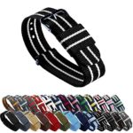 BARTON Watch Bands – Choice of Color, Length & Width (18mm, 20mm, 22mm or 24mm) – Ballistic Nylon Straps